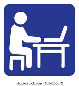 computer man flat icon