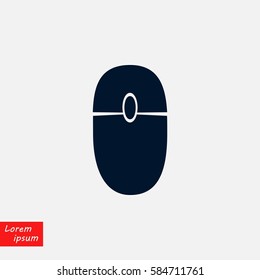 computer mause icon, flat design best vector icon