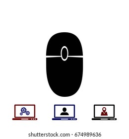 computer mause icon, flat design best vector icon