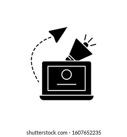 Computer megaphone icon. Simple business intention icons for ui and ux, website or mobile application
