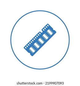 Computer memory device ram icon | Circle version icon |