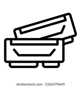 Computer memory icon outline vector. Store laptop. Mobile retail