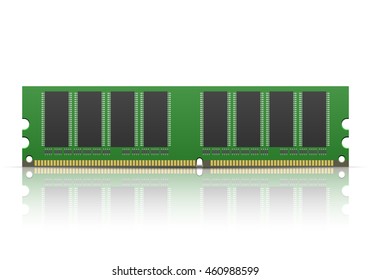 Computer memory on a white background.