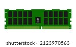 Computer memory, ram, computer accessories. DDR5 memory module card. Vector illustration isolated on white background. EPS 10