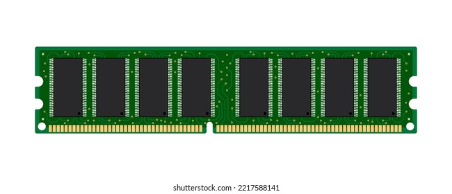 Computer Memory ram computer hardware components vector illustration