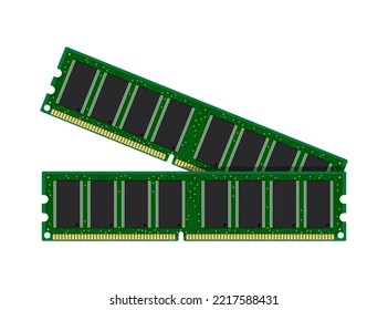 Computer Memory ram computer hardware components vector illustration