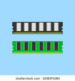 Computer memory, RAM icon. Vector illustration.