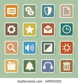 Computer menu icons set. Illustration eps 10