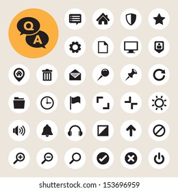 Computer menu icons set. Illustration eps 10
