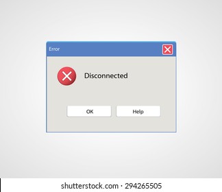 Computer message about error - disconnection