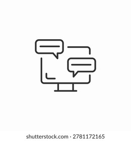 computer message icon sign vector