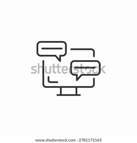 computer message icon sign vector
