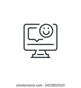 Computer Message icon, vector illustration