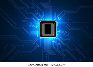 abstracto de la tecnología de innovación electrónica de microchips de computadora.