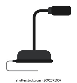 computer microphone flat clipart vector illustration