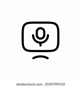 computer microphone icon sign vector