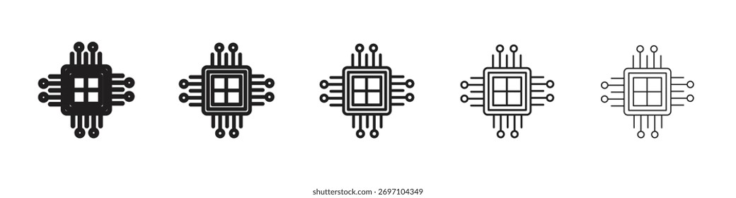 Computer microprocessor icon design, logo, app, UI. Vector illustration, EPS