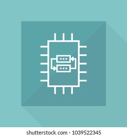 Computer microprocessor vector icon