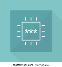 Computer microprocessor vector icon