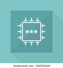 Computer microprocessor vector icon