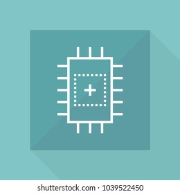 Computer microprocessor vector icon
