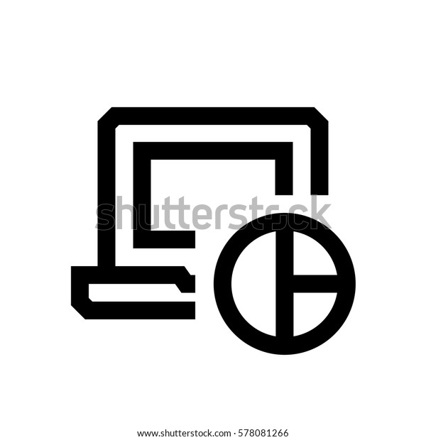 Computer mini line, icon, background and\
graphic. The icon is black and white, linear  flat, vector, pixel\
perfect, minimal, suitable for web and print.\
