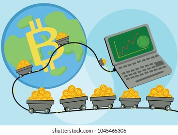computer mining golden bitcoin around the world  