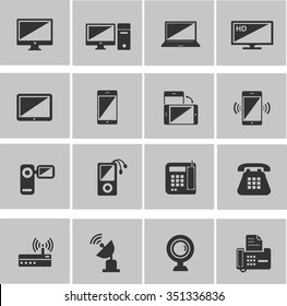 Computer and Mobile Devices icon set