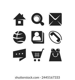 Computer and Mobile Icon Set: Vector Icons for Web Design