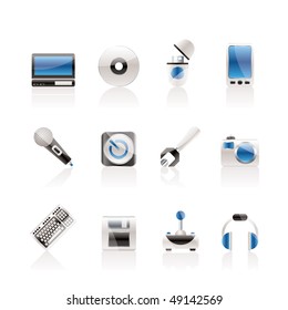 Computer and mobile phone Equipment Icons - Vector Icon Set