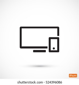 Computer and mobile phone  icon