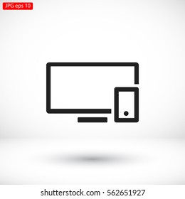 Computer and mobile phone  icon