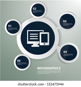 Computer and mobile phone,Graphics design,vector