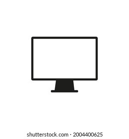 Mockup de computadora.Icons computadora de escritorio aislada en fondo blanco y oscuro. Ilustración vectorial del diseño web.