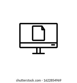 computer mode icon design line style. Perfect for application, web, logo and presentation template