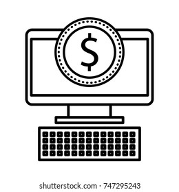 computer money dollar coin payment online