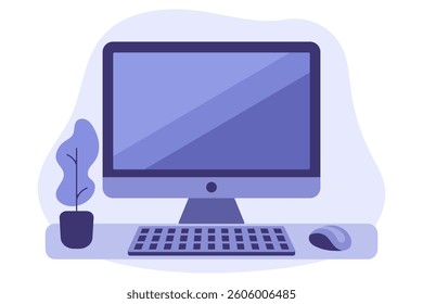 Computer Monitor blank display screen.Data analytics, dashboard and report on business finances.