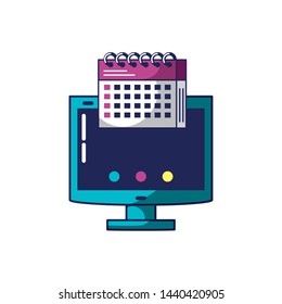 computer monitor and calendar reminder