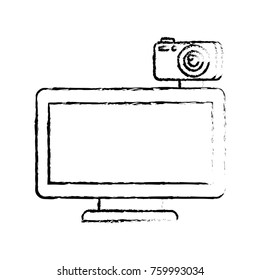 computer monitor with camera web gadget