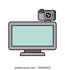 computer monitor with camera web gadget