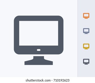 Computer Monitor - Carbon Icons. A professional, pixel-aligned icon. 