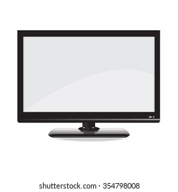 Computer monitor display isolated. Vector illustration.