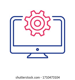 Computer monitor, display, screen settings, options icon