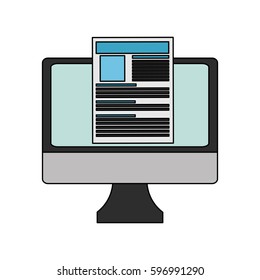 computer monitor and document icon image 