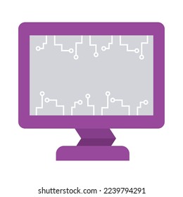 computer monitor with electronic circuit