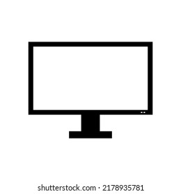 Computer monitor flat style isolated on white background