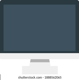 Computer Monitor Flat Styled Minimal Icon