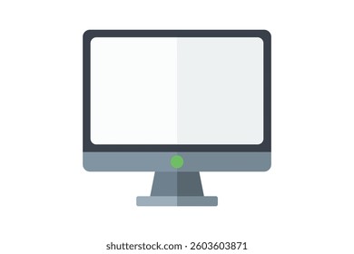 Computer Monitor Icon for Business Use, computer monitor icon, desktop monitor flat icon, computer display vector, digital screen