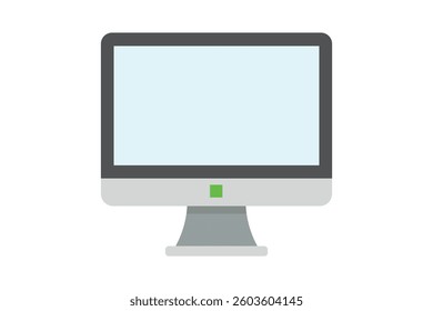 Computer Monitor Icon for Digital Art, computer monitor icon, desktop monitor flat icon, computer display vector, digital screen