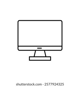 Computer monitor icon Flat illustration sign